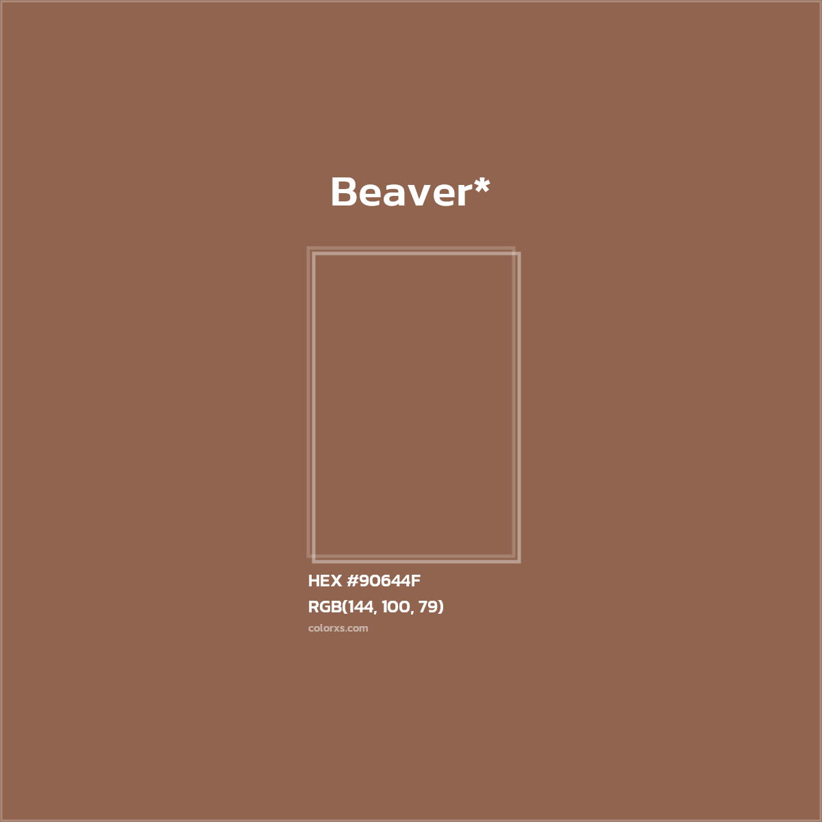 #90644F hex color. RGB, RYB, CMYK, HSL, HSV codes and color conversions. Matching color names, palettes, paints.