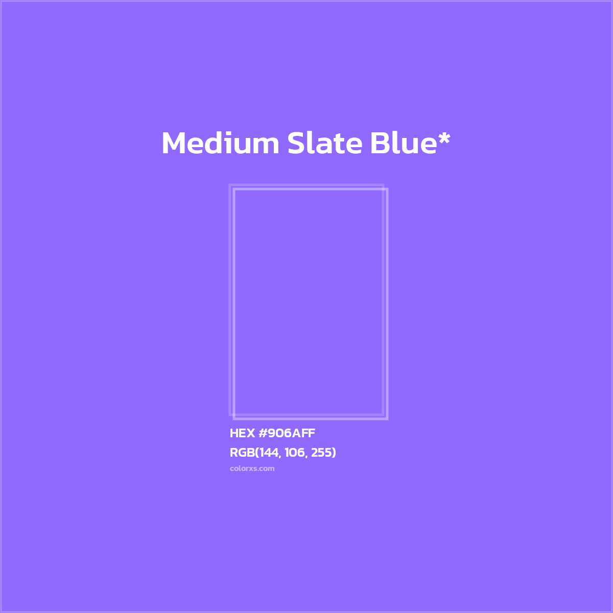 #906AFF hex color. RGB, RYB, CMYK, HSL, HSV codes and color conversions. Matching color names, palettes, paints.