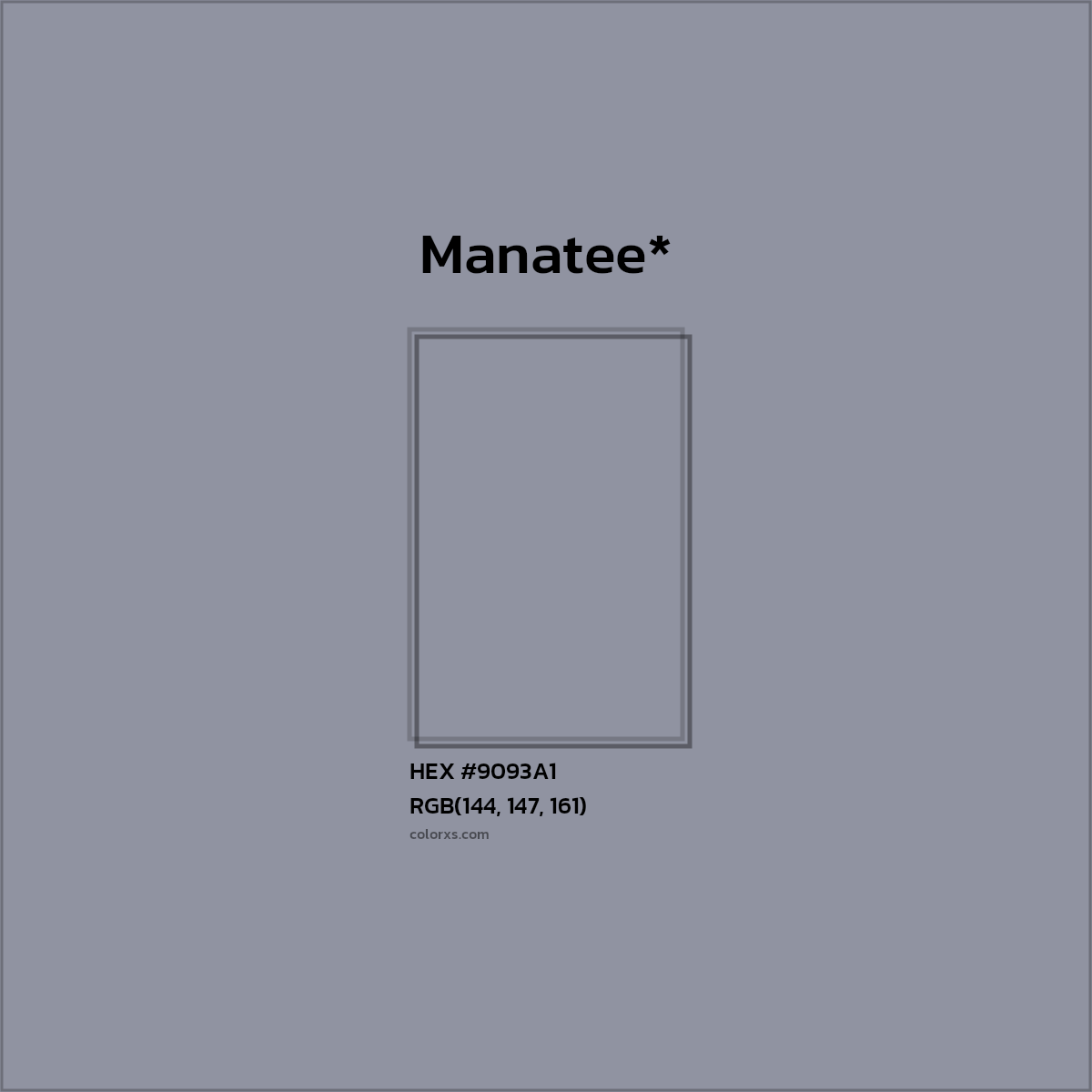 #9093A1 hex color. RGB, RYB, CMYK, HSL, HSV codes and color conversions. Matching color names, palettes, paints.