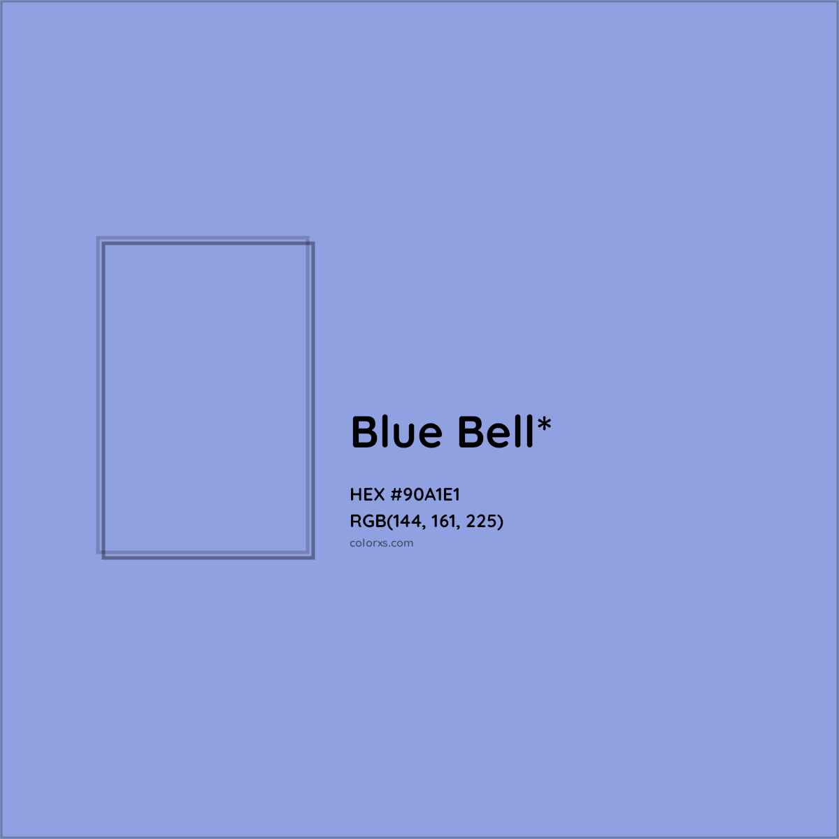 #90A1E1 hex color. RGB, RYB, CMYK, HSL, HSV codes and color conversions. Matching color names, palettes, paints.