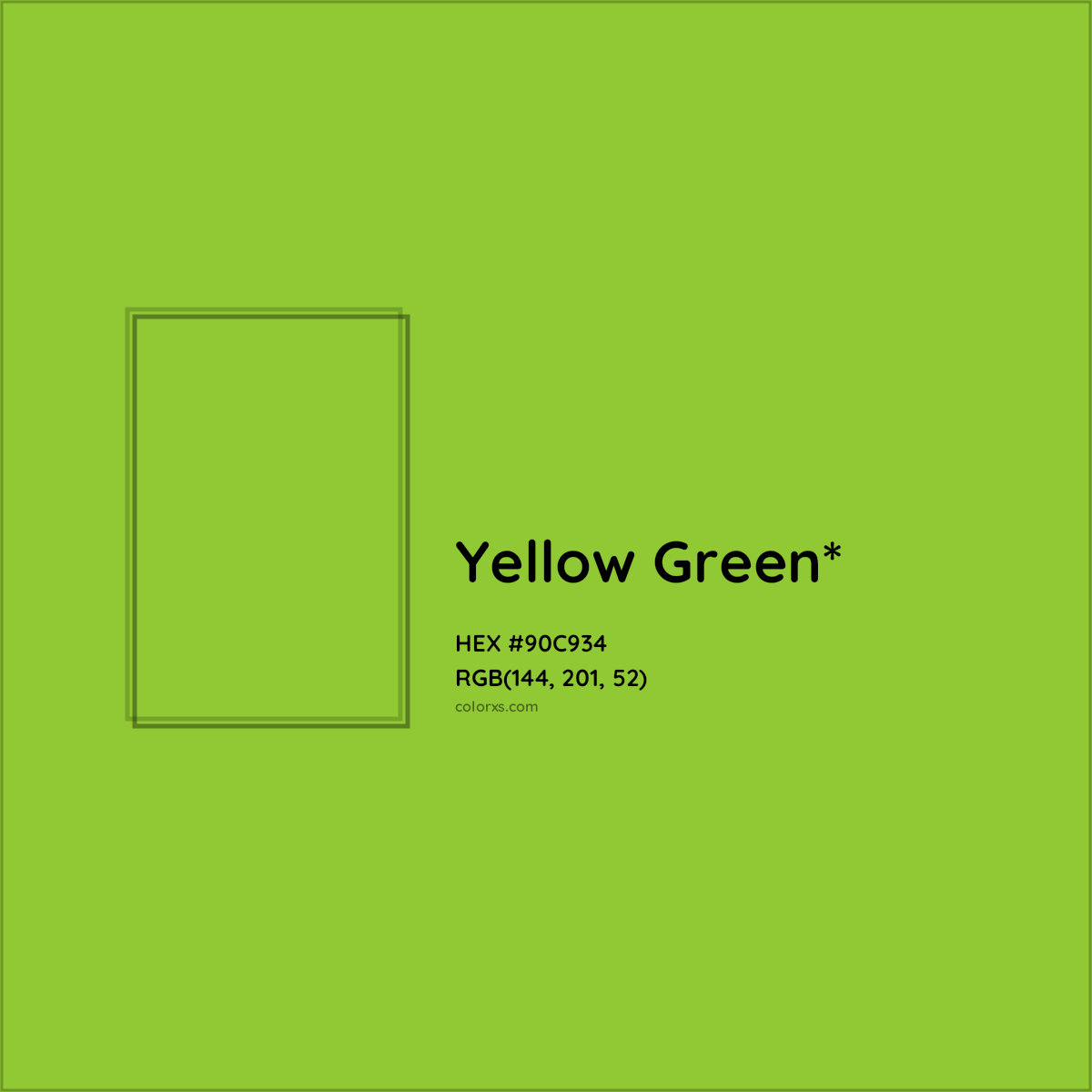 #90C934 hex color. RGB, RYB, CMYK, HSL, HSV codes and color conversions. Matching color names, palettes, paints.