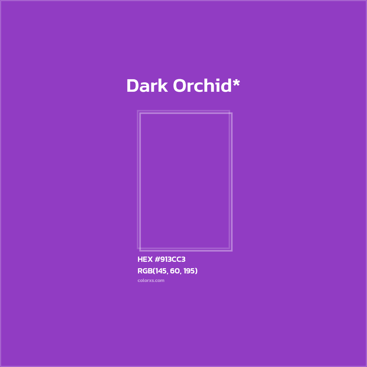 #913CC3 hex color. RGB, RYB, CMYK, HSL, HSV codes and color conversions. Matching color names, palettes, paints.