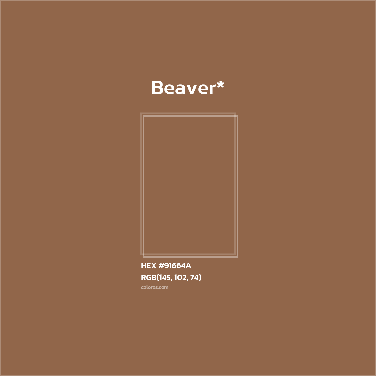#91664A hex color. RGB, RYB, CMYK, HSL, HSV codes and color conversions. Matching color names, palettes, paints.