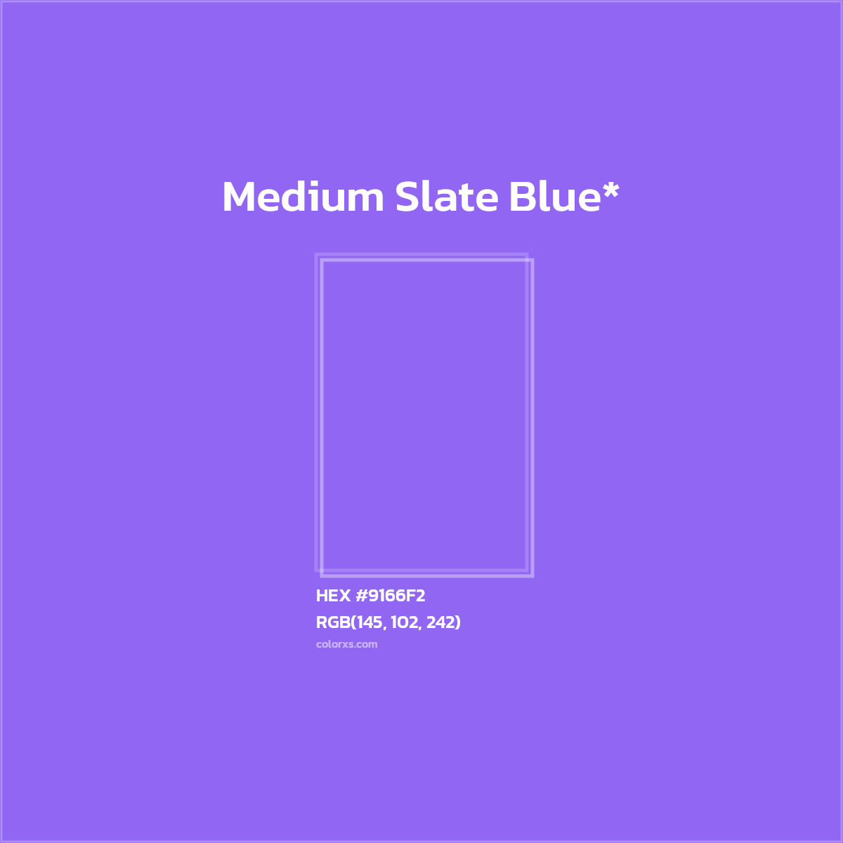 #9166F2 hex color. RGB, RYB, CMYK, HSL, HSV codes and color conversions. Matching color names, palettes, paints.