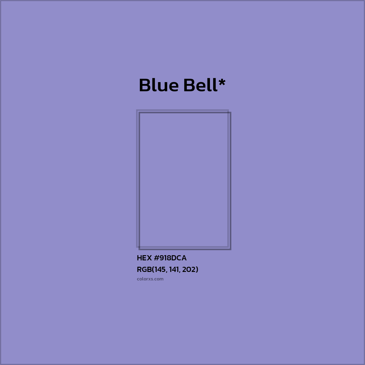 #918DCA hex color. RGB, RYB, CMYK, HSL, HSV codes and color conversions. Matching color names, palettes, paints.