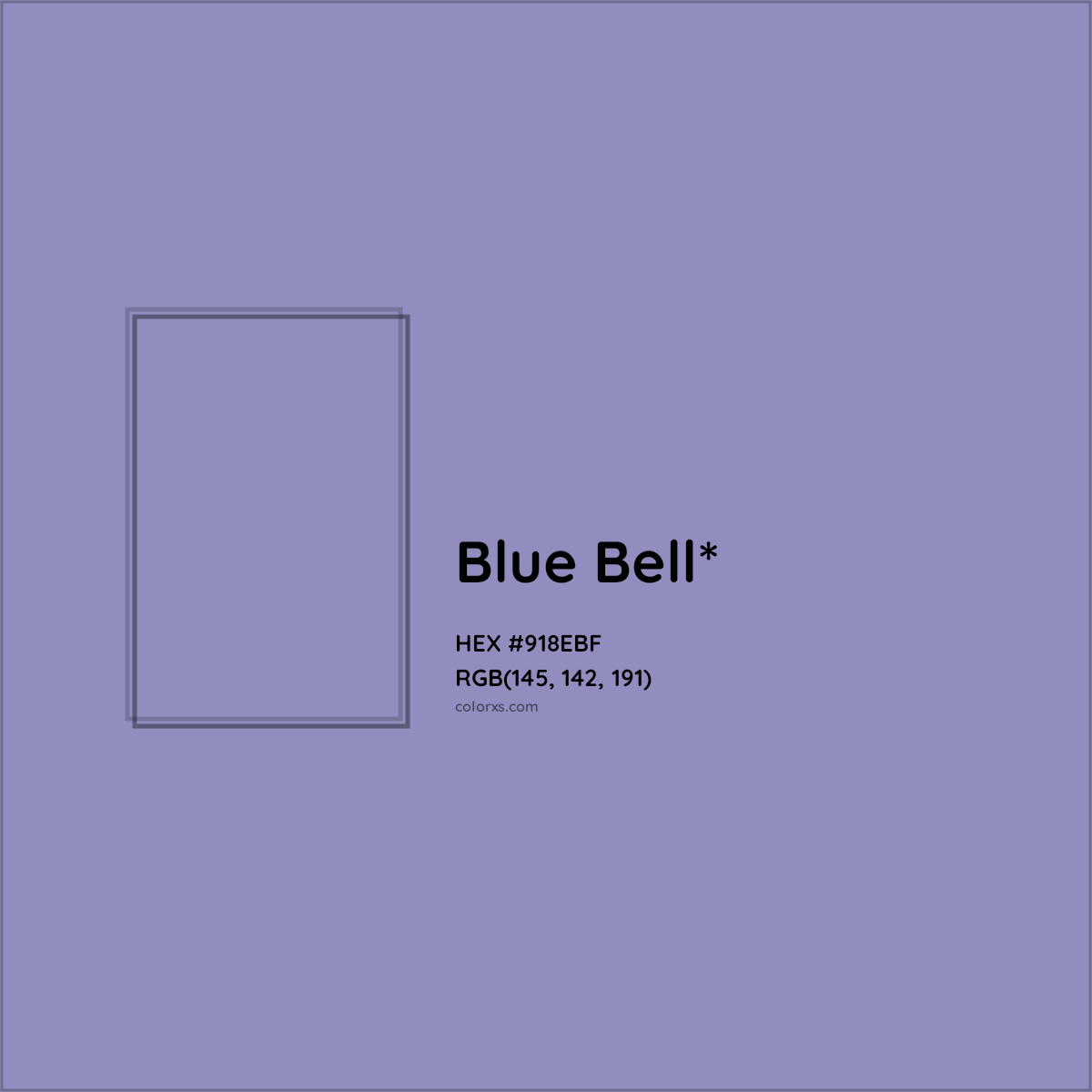 #918EBF hex color. RGB, RYB, CMYK, HSL, HSV codes and color conversions. Matching color names, palettes, paints.