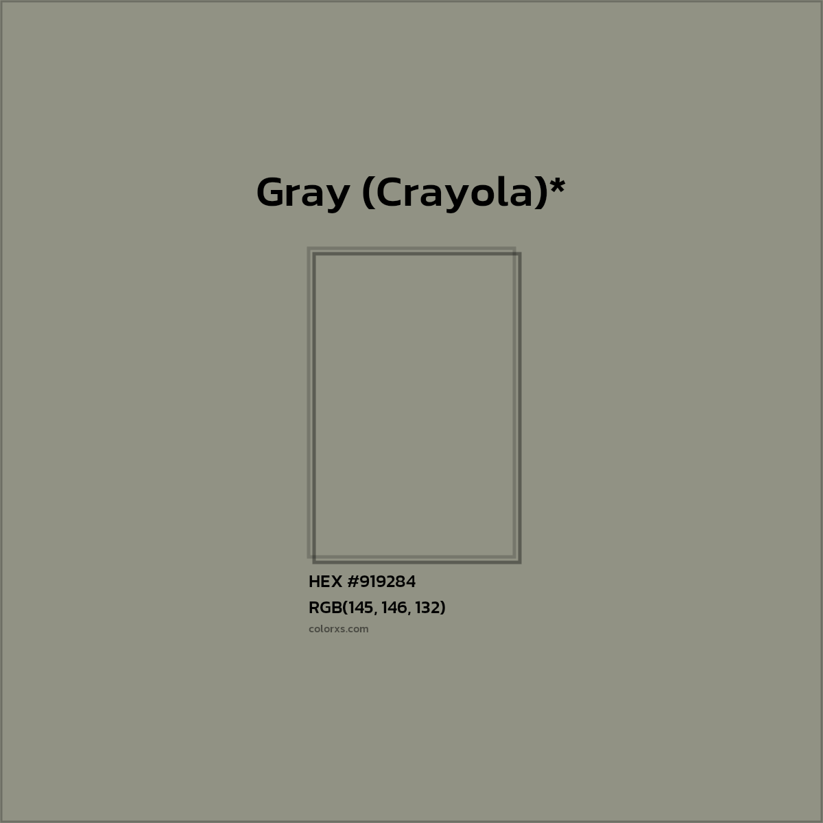 #919284 hex color. RGB, RYB, CMYK, HSL, HSV codes and color conversions. Matching color names, palettes, paints.