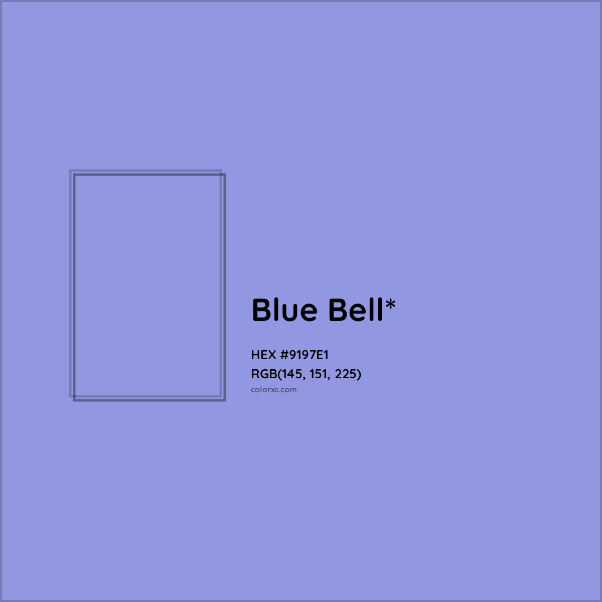 #9197E1 hex color. RGB, RYB, CMYK, HSL, HSV codes and color conversions. Matching color names, palettes, paints.