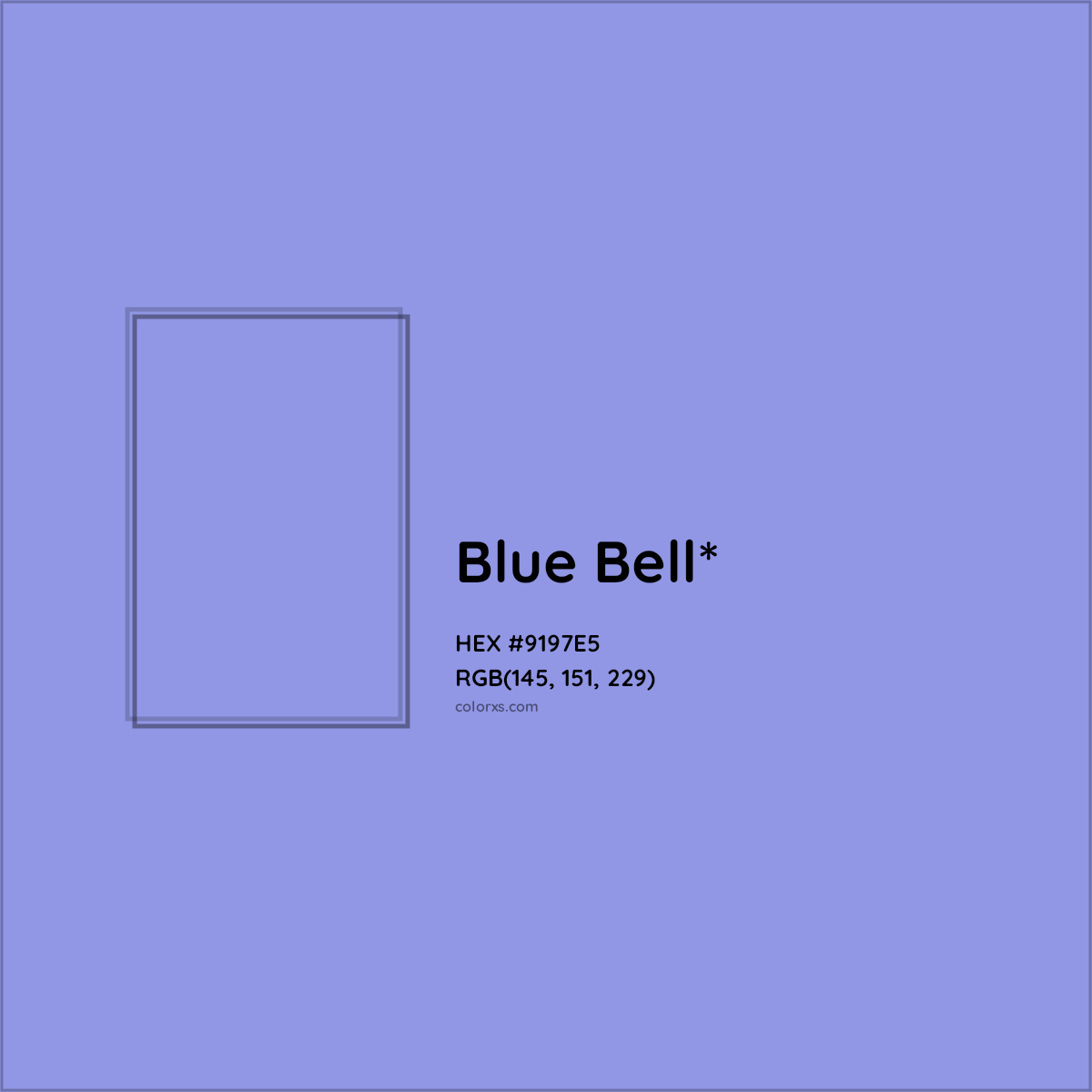 #9197E5 hex color. RGB, RYB, CMYK, HSL, HSV codes and color conversions. Matching color names, palettes, paints.