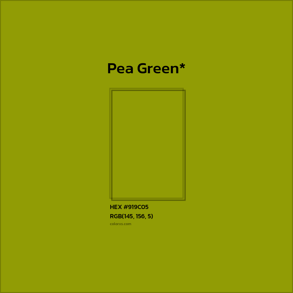 #919C05 hex color. RGB, RYB, CMYK, HSL, HSV codes and color conversions. Matching color names, palettes, paints.
