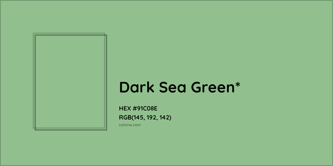 #91C08E hex color. RGB, RYB, CMYK, HSL, HSV codes and color conversions. Matching color names, palettes, paints.
