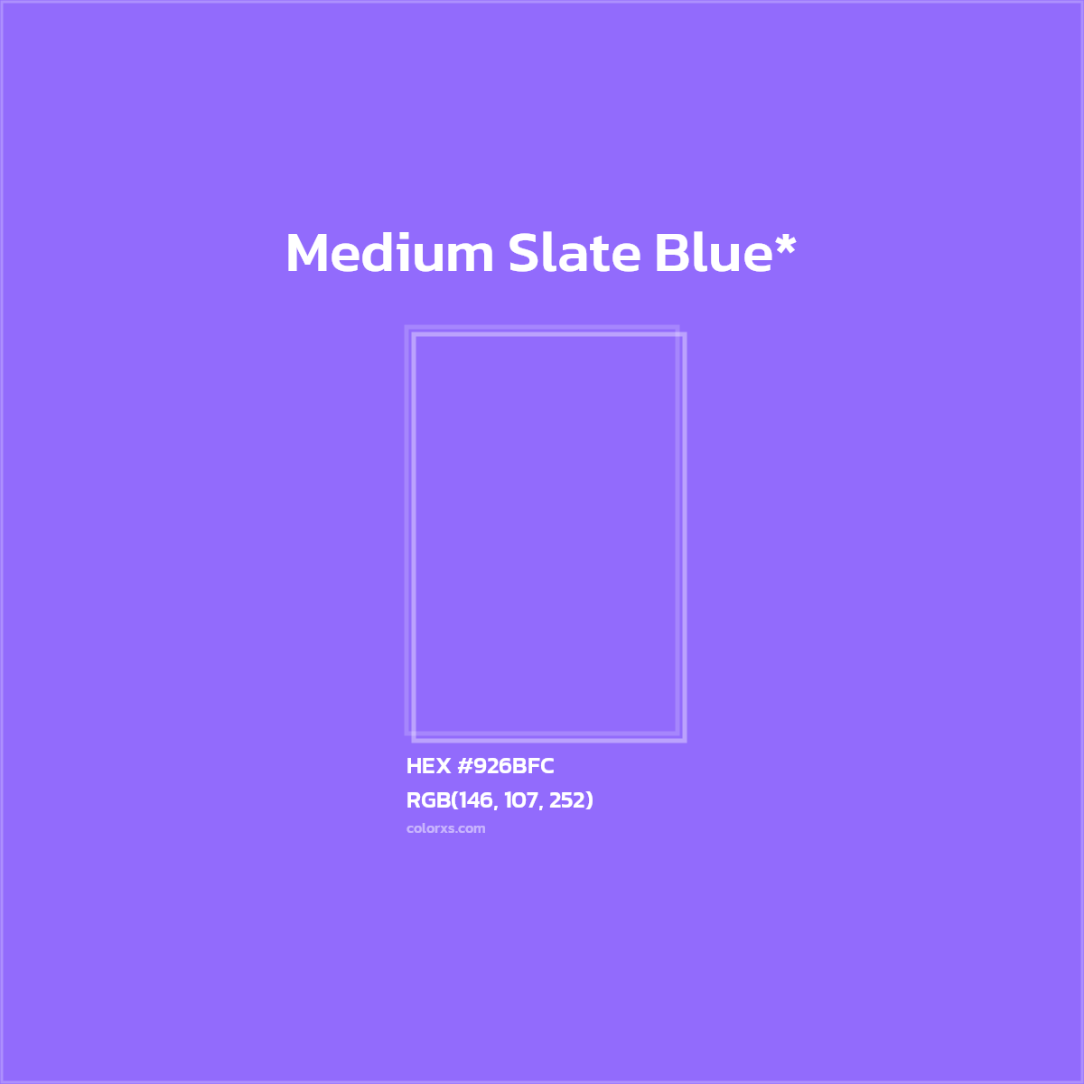 #926BFC hex color. RGB, RYB, CMYK, HSL, HSV codes and color conversions. Matching color names, palettes, paints.
