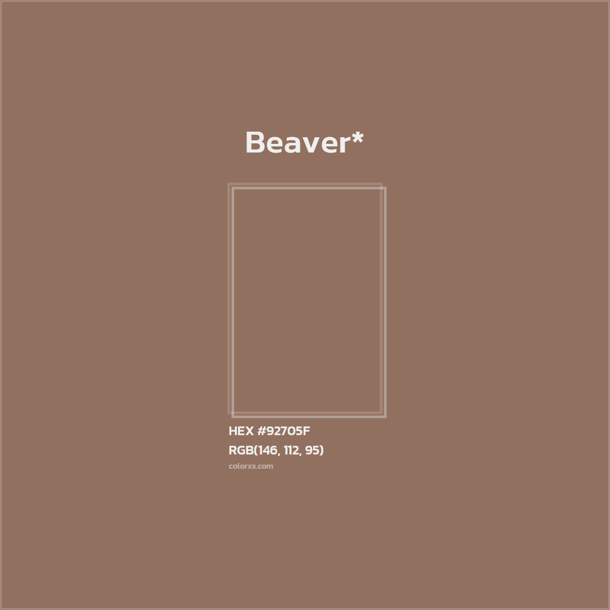 #92705F hex color. RGB, RYB, CMYK, HSL, HSV codes and color conversions. Matching color names, palettes, paints.