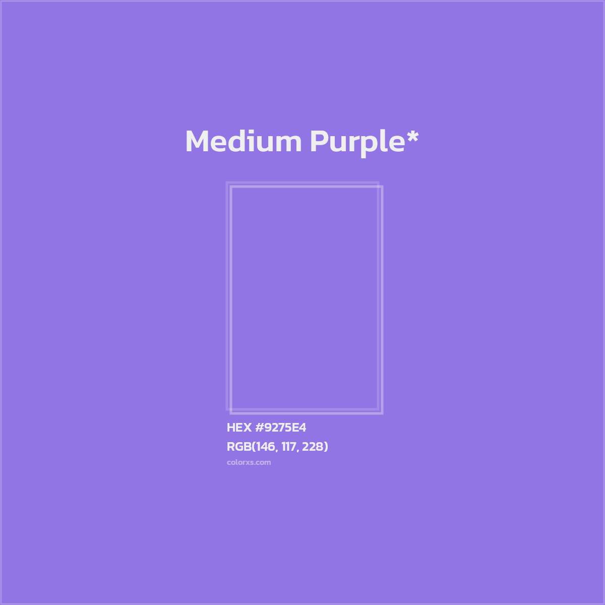#9275E4 hex color. RGB, RYB, CMYK, HSL, HSV codes and color conversions. Matching color names, palettes, paints.