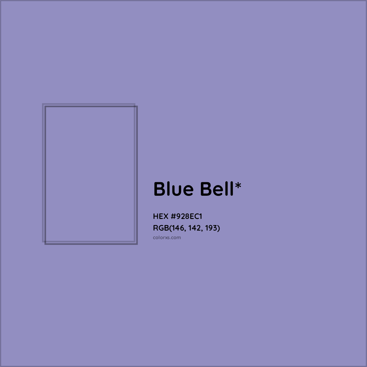 #928EC1 hex color. RGB, RYB, CMYK, HSL, HSV codes and color conversions. Matching color names, palettes, paints.
