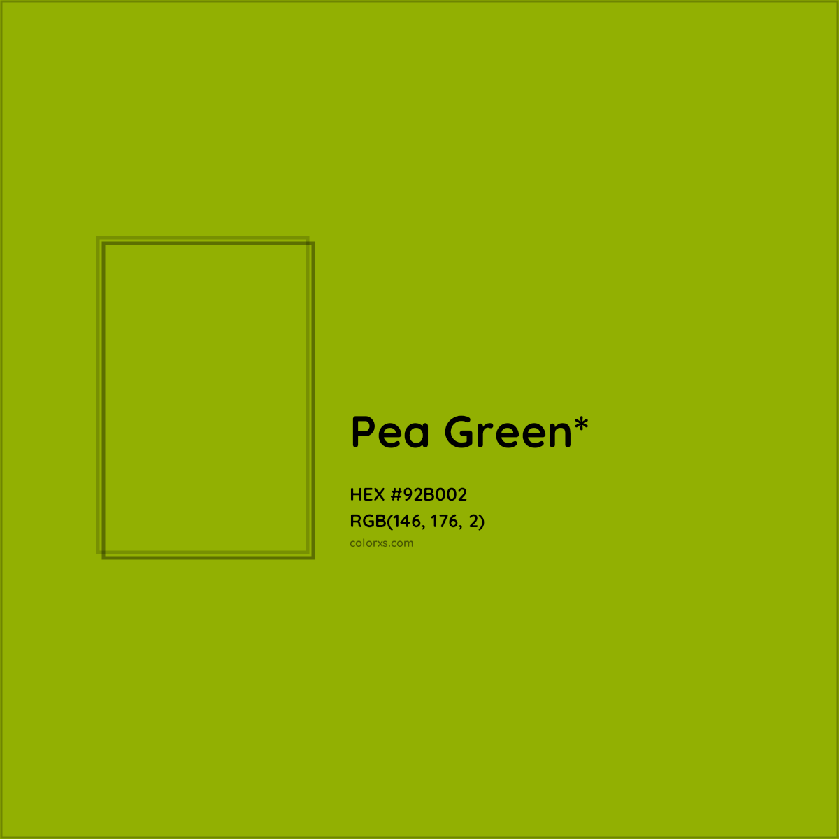 #92B002 hex color. RGB, RYB, CMYK, HSL, HSV codes and color conversions. Matching color names, palettes, paints.