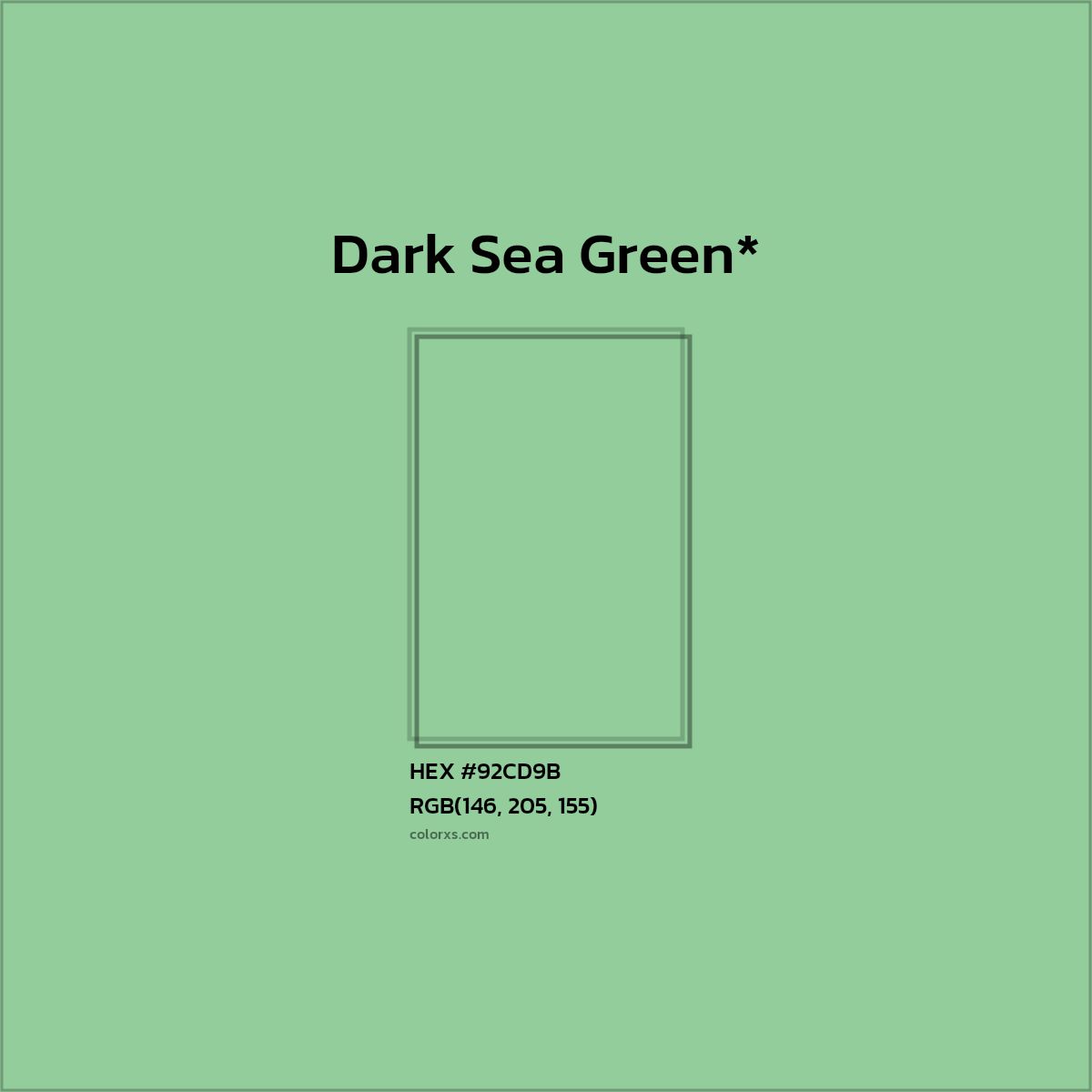 #92CD9B hex color. RGB, RYB, CMYK, HSL, HSV codes and color conversions. Matching color names, palettes, paints.