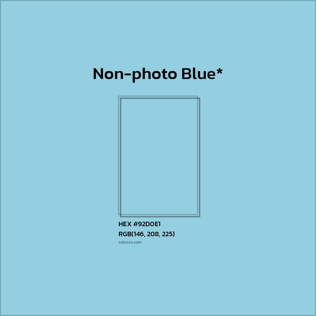 #92D0E1 hex color. RGB, RYB, CMYK, HSL, HSV codes and color conversions. Matching color names, palettes, paints.