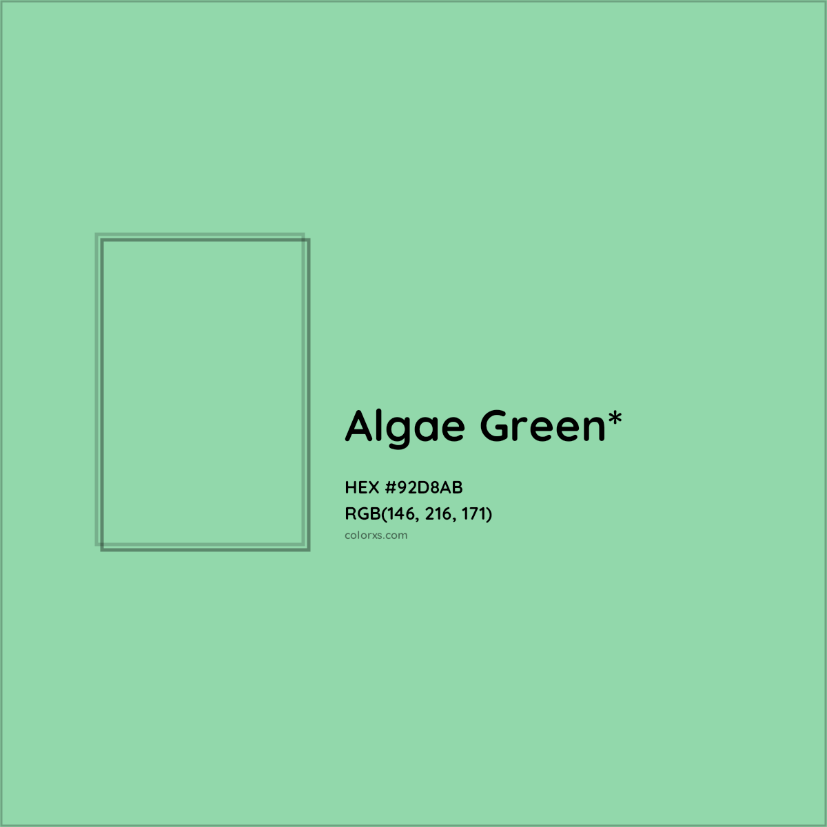 #92D8AB hex color. RGB, RYB, CMYK, HSL, HSV codes and color conversions. Matching color names, palettes, paints.