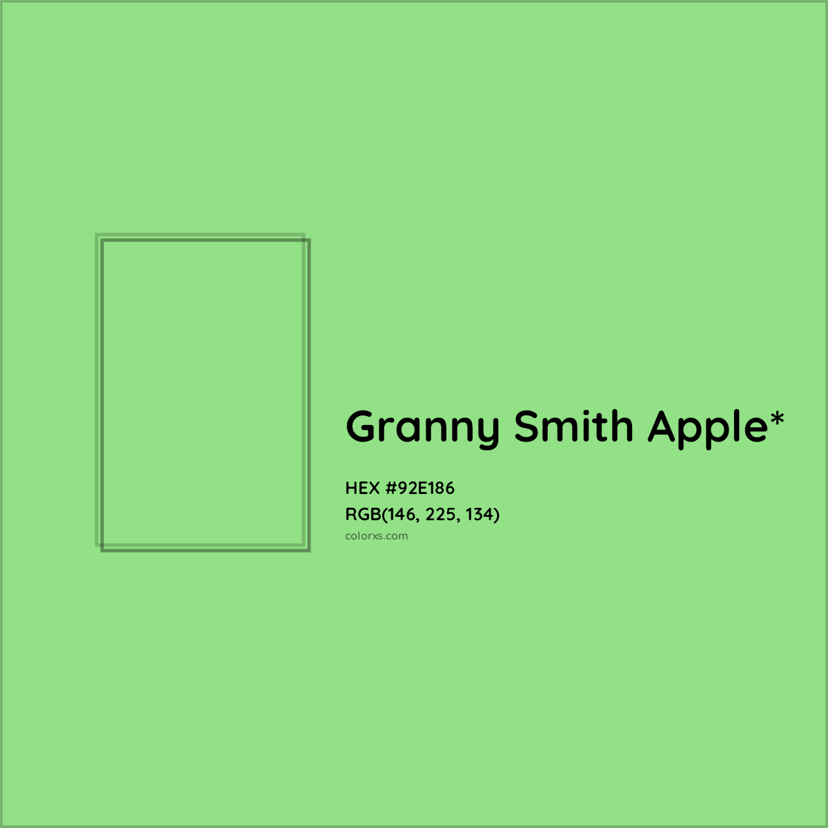 #92E186 hex color. RGB, RYB, CMYK, HSL, HSV codes and color conversions. Matching color names, palettes, paints.