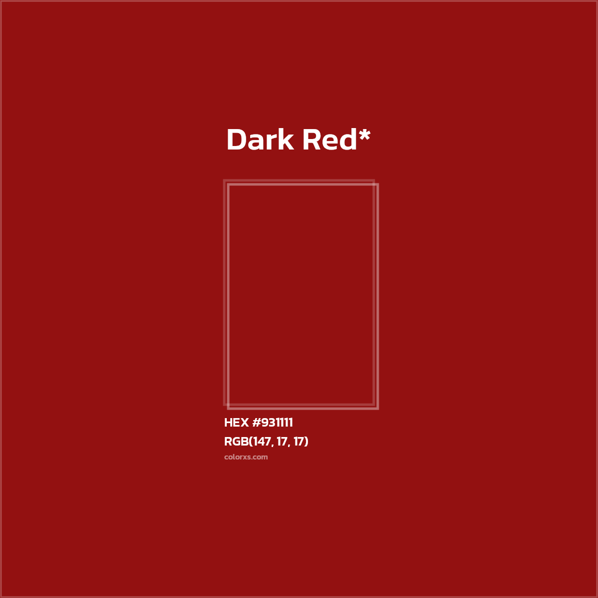 #931111 hex color. RGB, RYB, CMYK, HSL, HSV codes and color conversions. Matching color names, palettes, paints.
