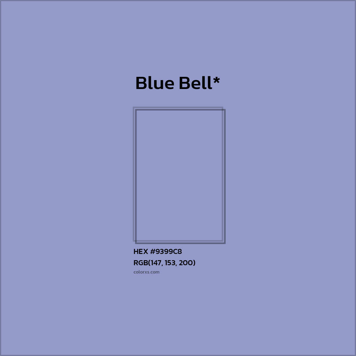 #9399C8 hex color. RGB, RYB, CMYK, HSL, HSV codes and color conversions. Matching color names, palettes, paints.