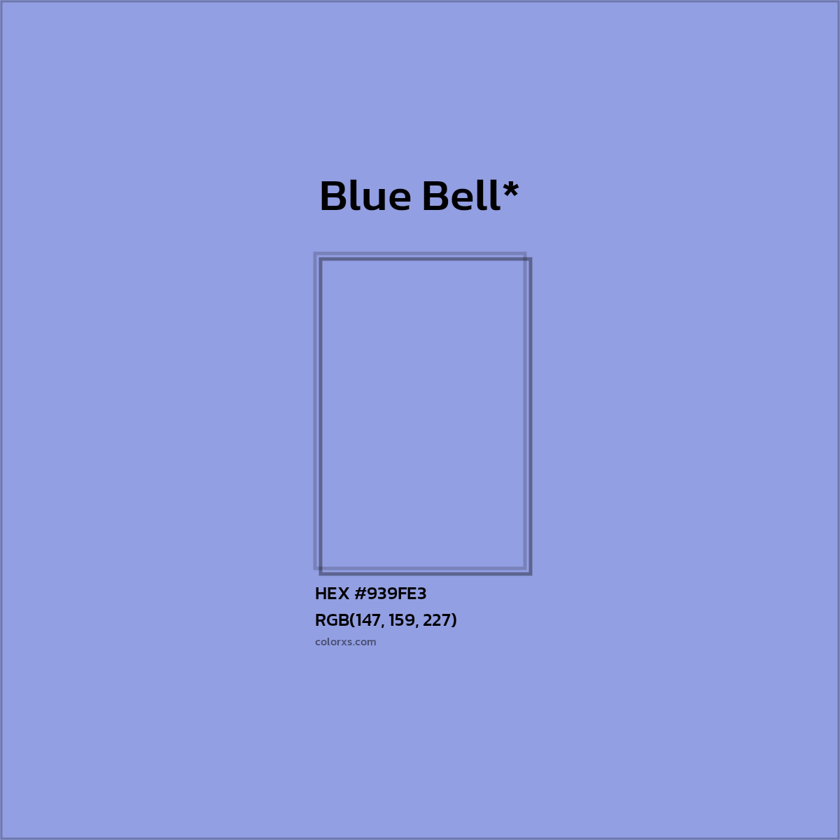 #939FE3 hex color. RGB, RYB, CMYK, HSL, HSV codes and color conversions. Matching color names, palettes, paints.