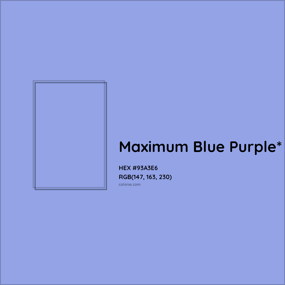 #93A3E6 hex color. RGB, RYB, CMYK, HSL, HSV codes and color conversions. Matching color names, palettes, paints.