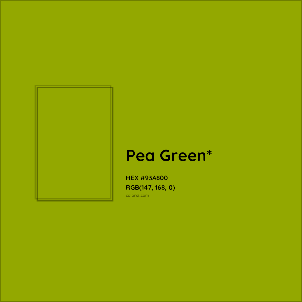 #93A800 hex color. RGB, RYB, CMYK, HSL, HSV codes and color conversions. Matching color names, palettes, paints.