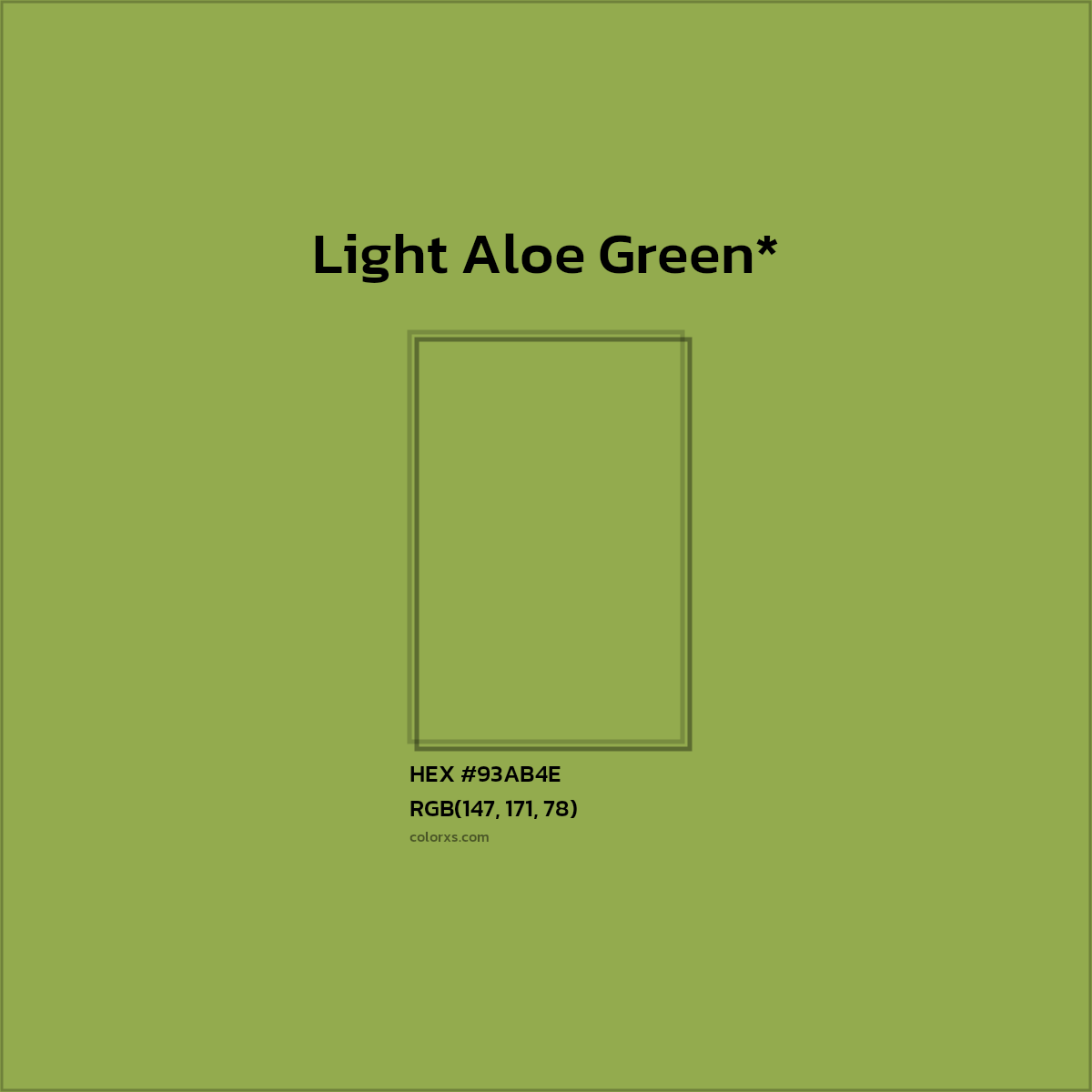 #93AB4E hex color. RGB, RYB, CMYK, HSL, HSV codes and color conversions. Matching color names, palettes, paints.