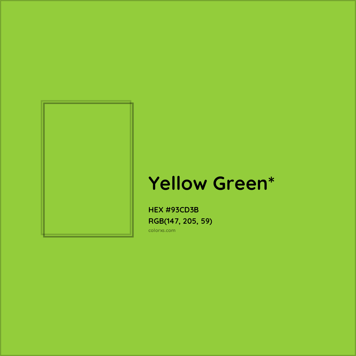 #93CD3B hex color. RGB, RYB, CMYK, HSL, HSV codes and color conversions. Matching color names, palettes, paints.