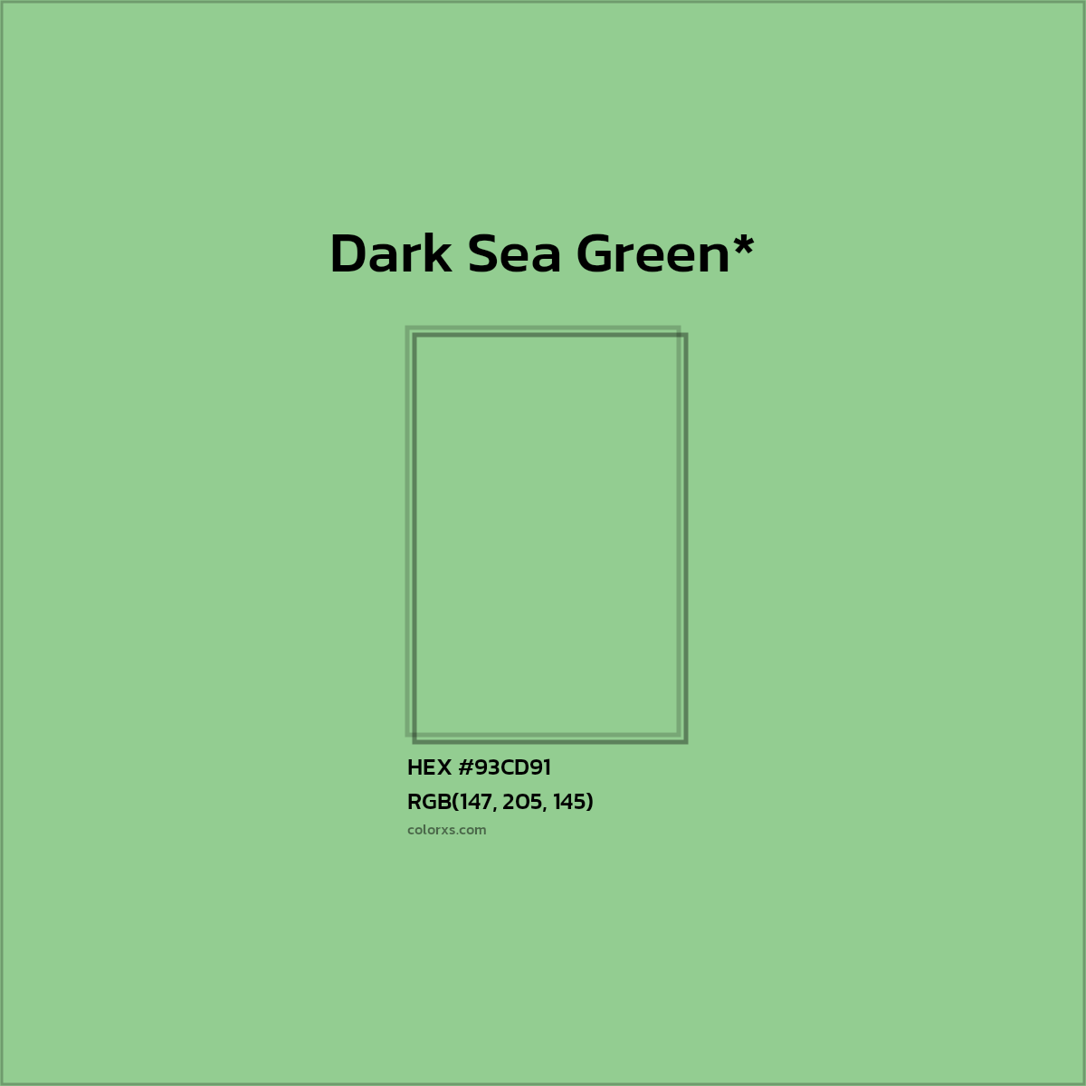 #93CD91 hex color. RGB, RYB, CMYK, HSL, HSV codes and color conversions. Matching color names, palettes, paints.