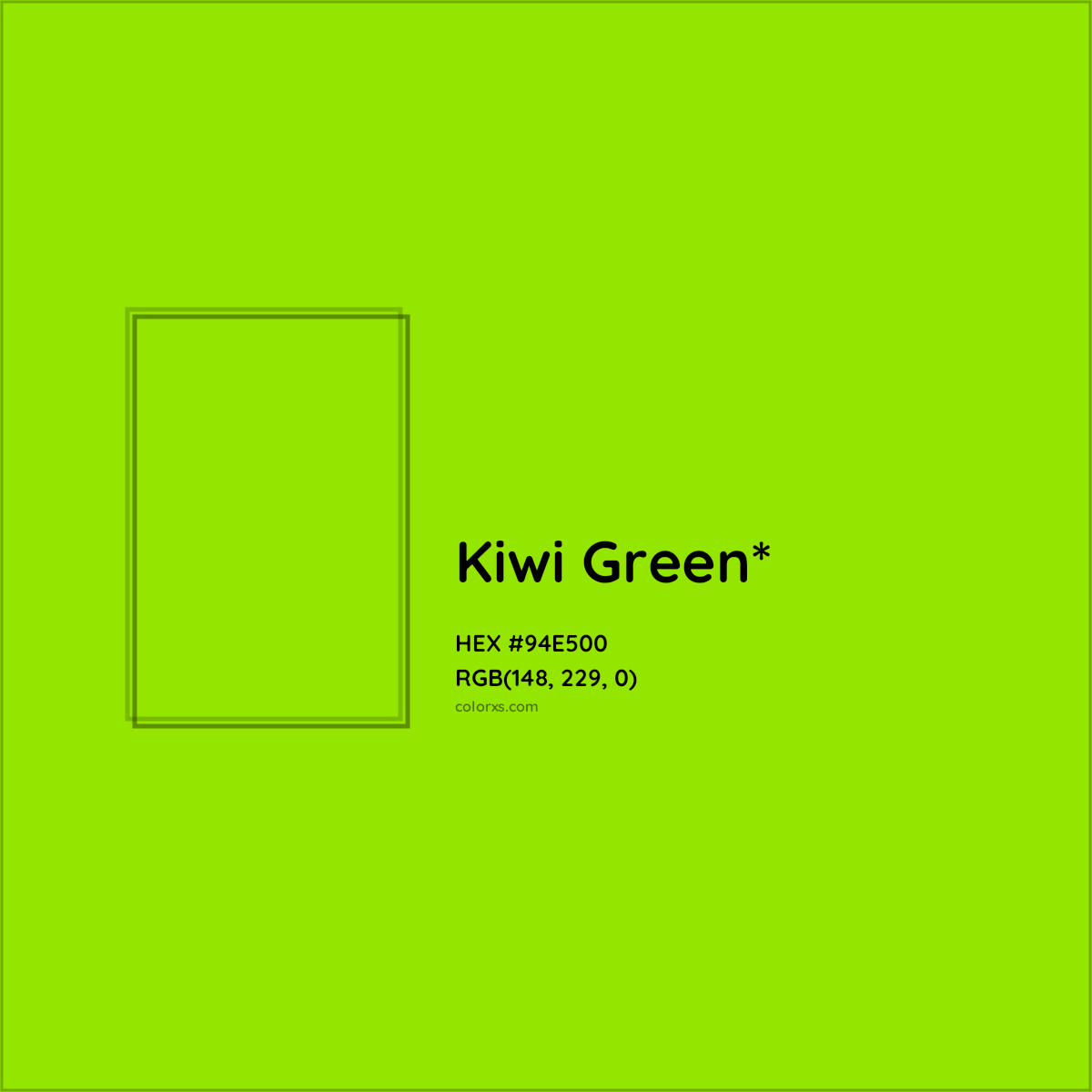 #94E500 hex color. RGB, RYB, CMYK, HSL, HSV codes and color conversions. Matching color names, palettes, paints.
