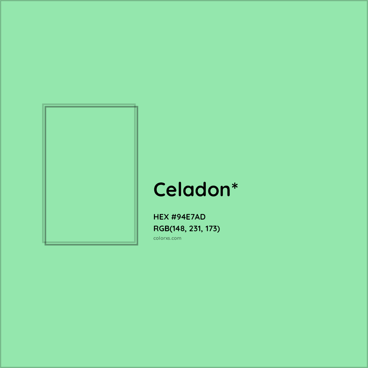 #94E7AD hex color. RGB, RYB, CMYK, HSL, HSV codes and color conversions. Matching color names, palettes, paints.