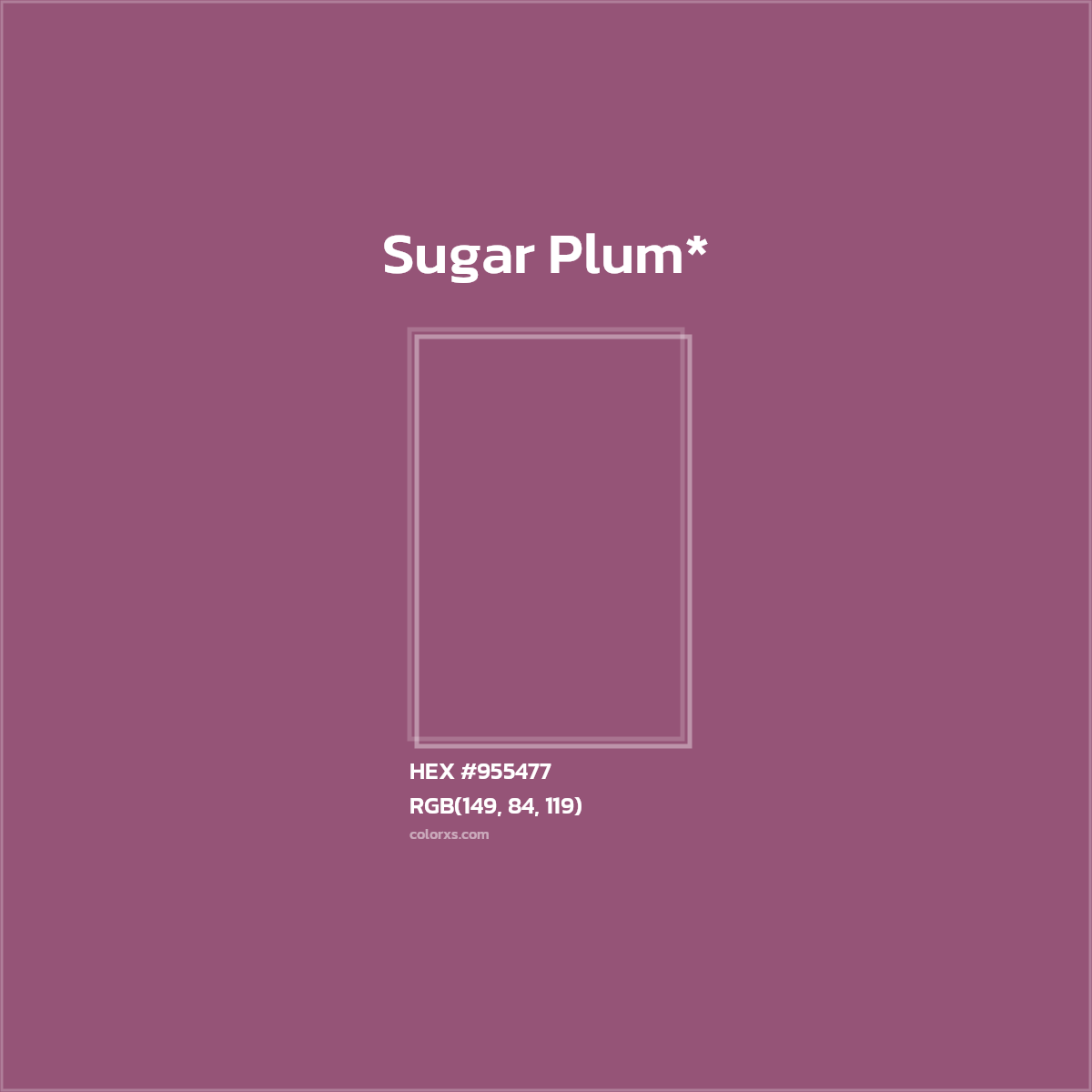 #955477 hex color. RGB, RYB, CMYK, HSL, HSV codes and color conversions. Matching color names, palettes, paints.