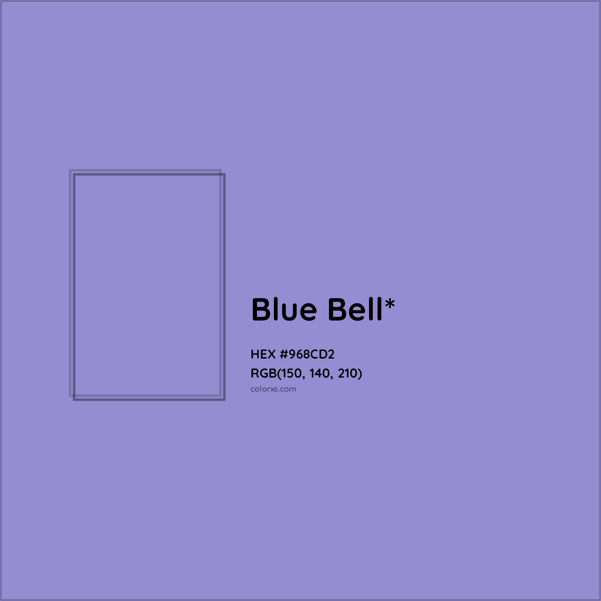 #968CD2 hex color. RGB, RYB, CMYK, HSL, HSV codes and color conversions. Matching color names, palettes, paints.
