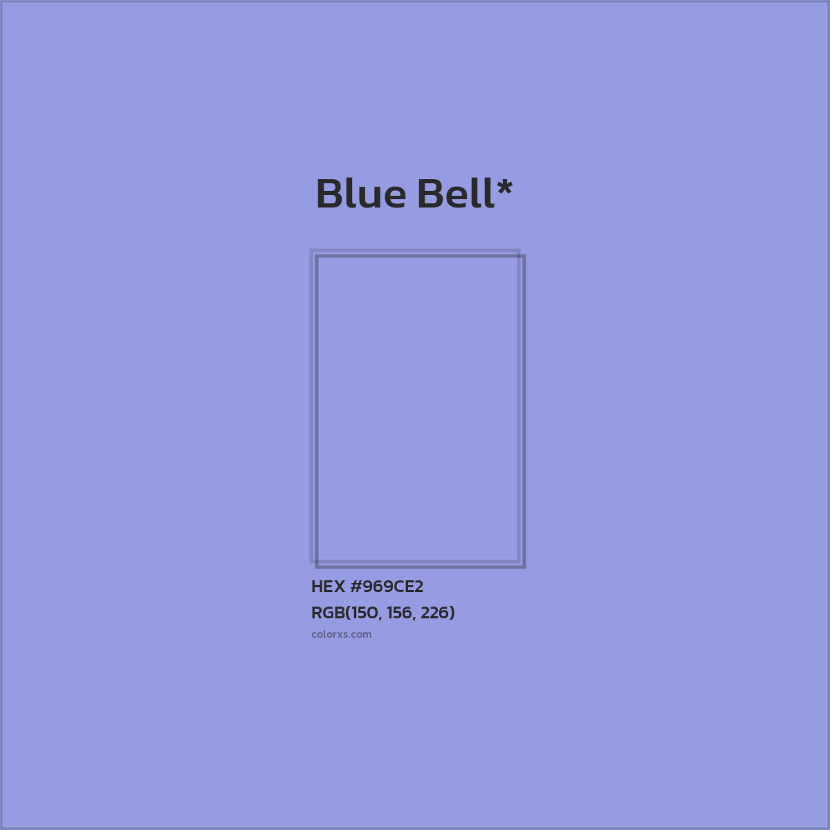 #969CE2 hex color. RGB, RYB, CMYK, HSL, HSV codes and color conversions. Matching color names, palettes, paints.