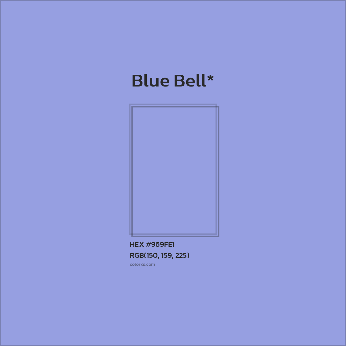 #969FE1 hex color. RGB, RYB, CMYK, HSL, HSV codes and color conversions. Matching color names, palettes, paints.