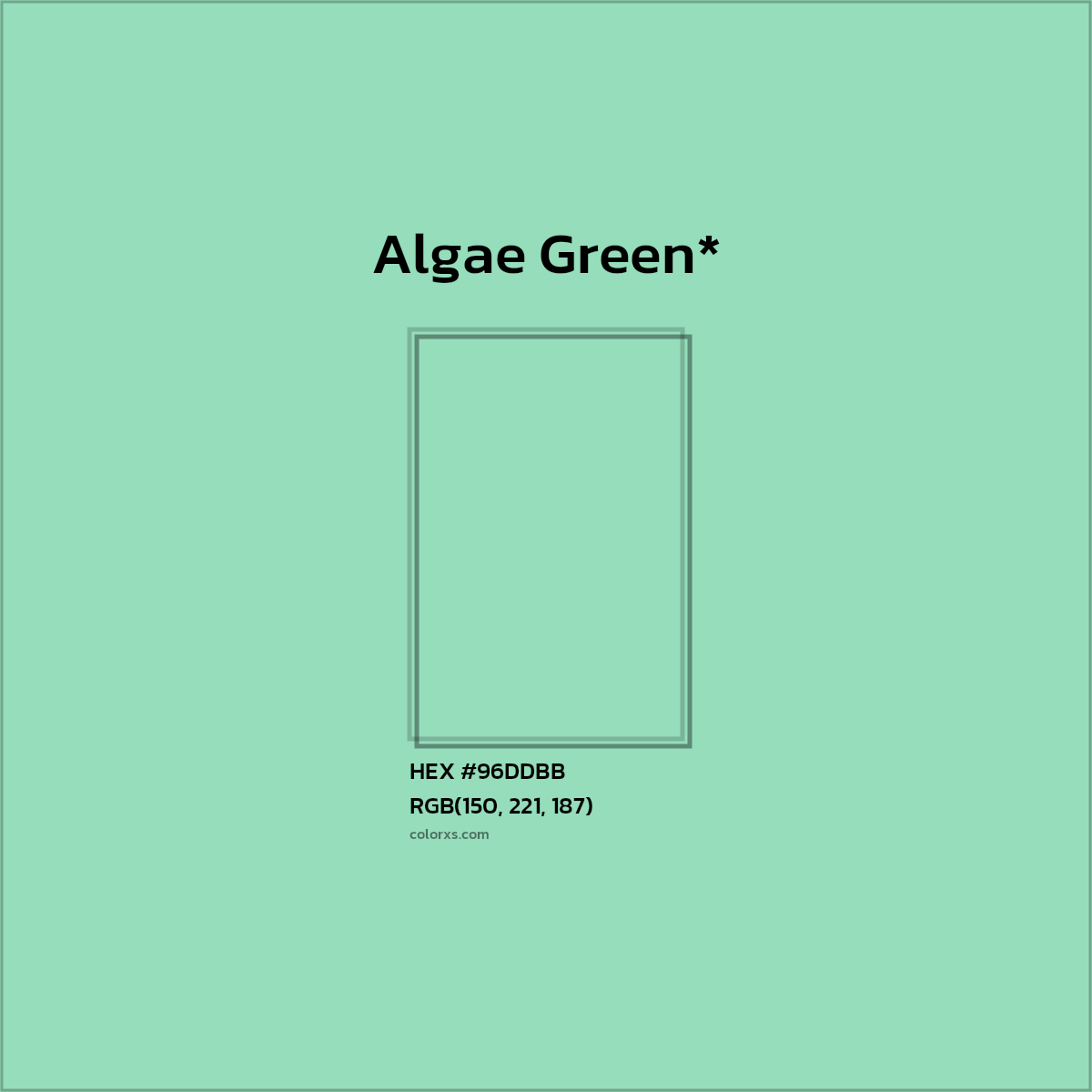 #96DDBB hex color. RGB, RYB, CMYK, HSL, HSV codes and color conversions. Matching color names, palettes, paints.