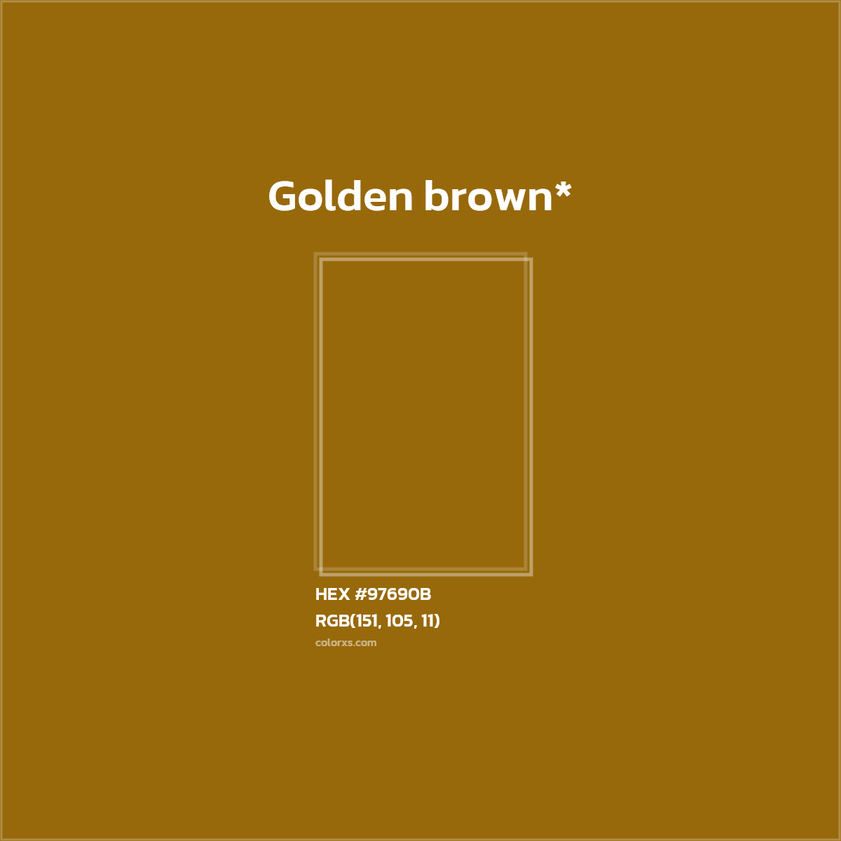 #97690B hex color. RGB, RYB, CMYK, HSL, HSV codes and color conversions. Matching color names, palettes, paints.