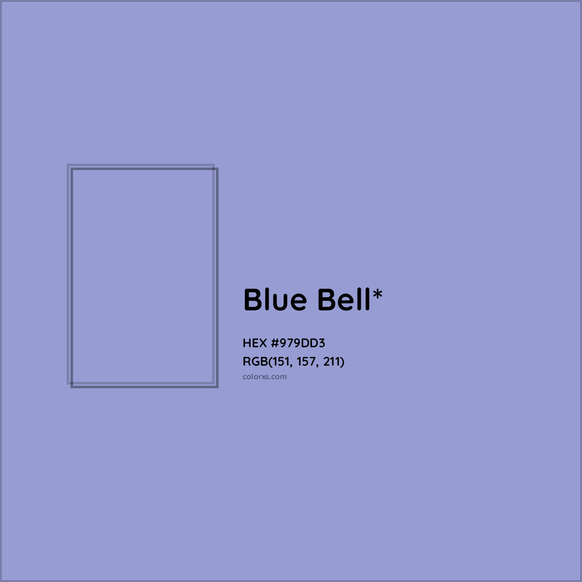 #979DD3 hex color. RGB, RYB, CMYK, HSL, HSV codes and color conversions. Matching color names, palettes, paints.