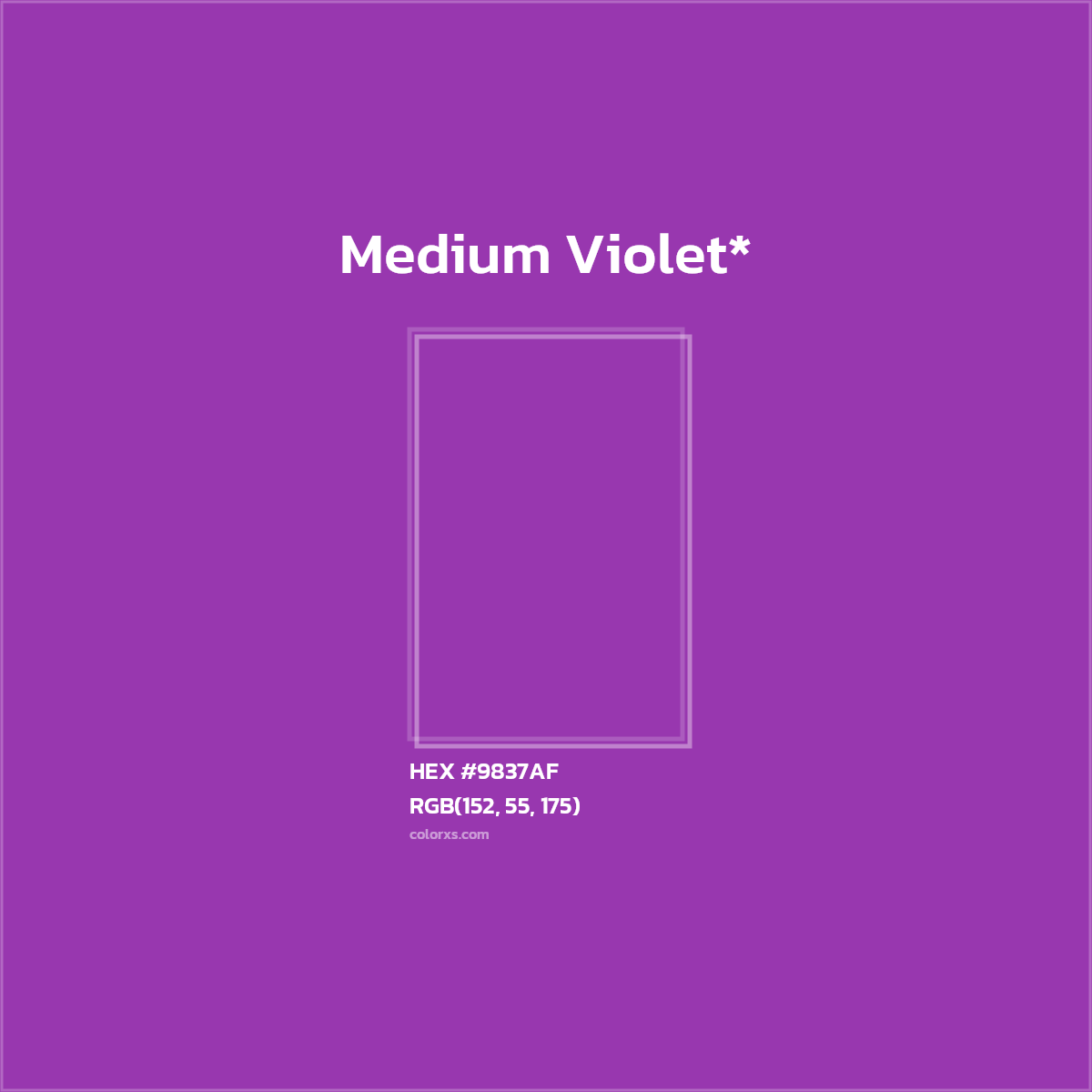 #9837AF hex color. RGB, RYB, CMYK, HSL, HSV codes and color conversions. Matching color names, palettes, paints.