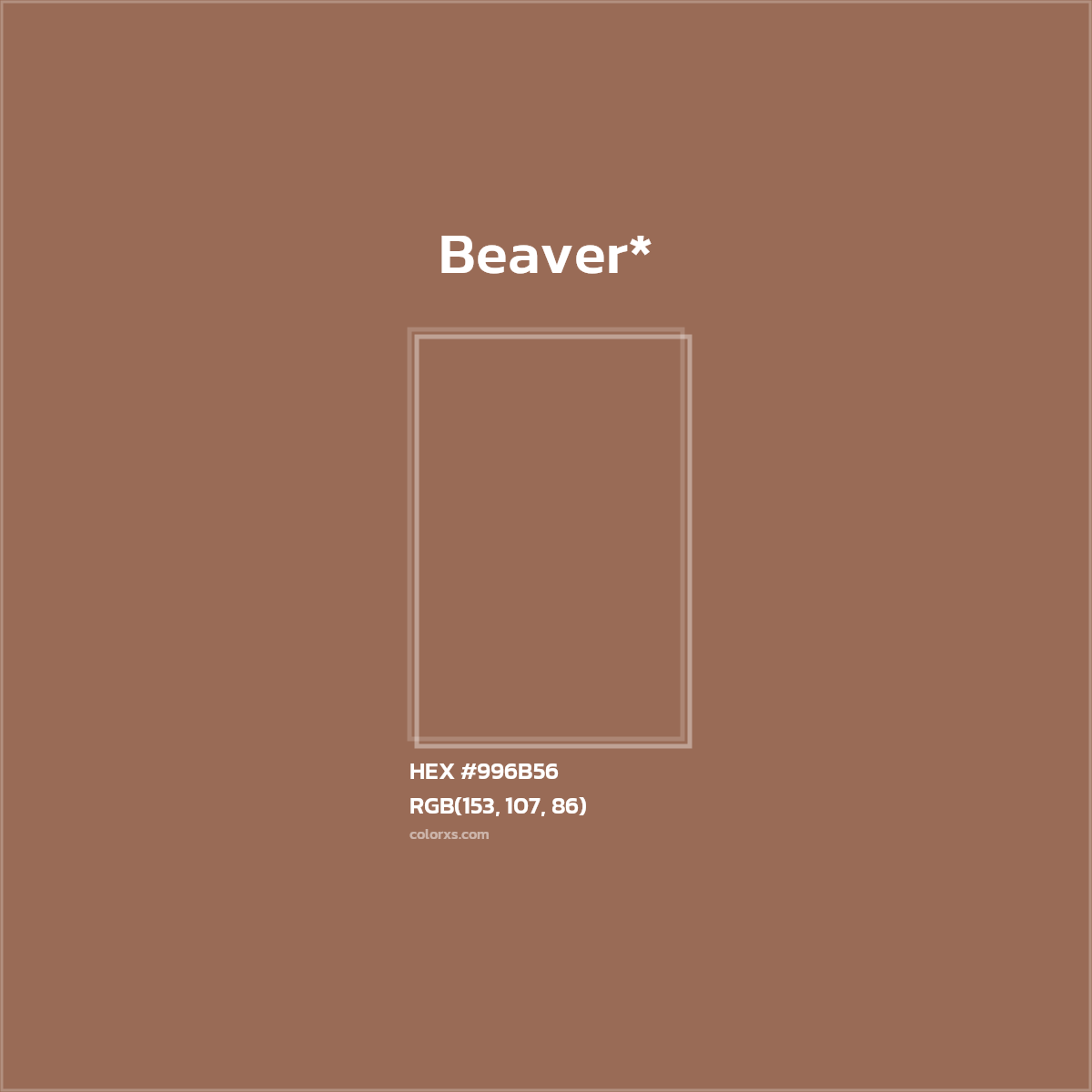 #996B56 hex color. RGB, RYB, CMYK, HSL, HSV codes and color conversions. Matching color names, palettes, paints.