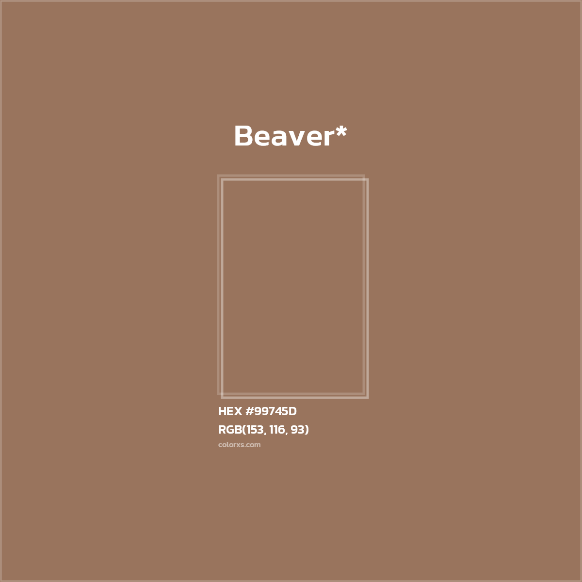 #99745D hex color. RGB, RYB, CMYK, HSL, HSV codes and color conversions. Matching color names, palettes, paints.