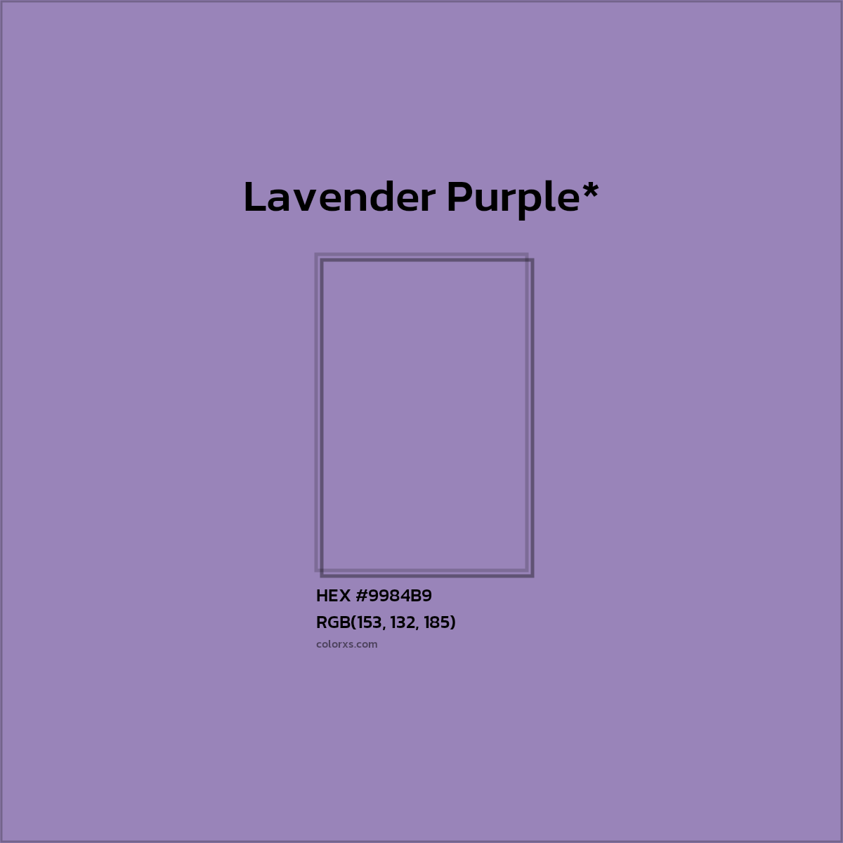 #9984B9 hex color. RGB, RYB, CMYK, HSL, HSV codes and color conversions. Matching color names, palettes, paints.