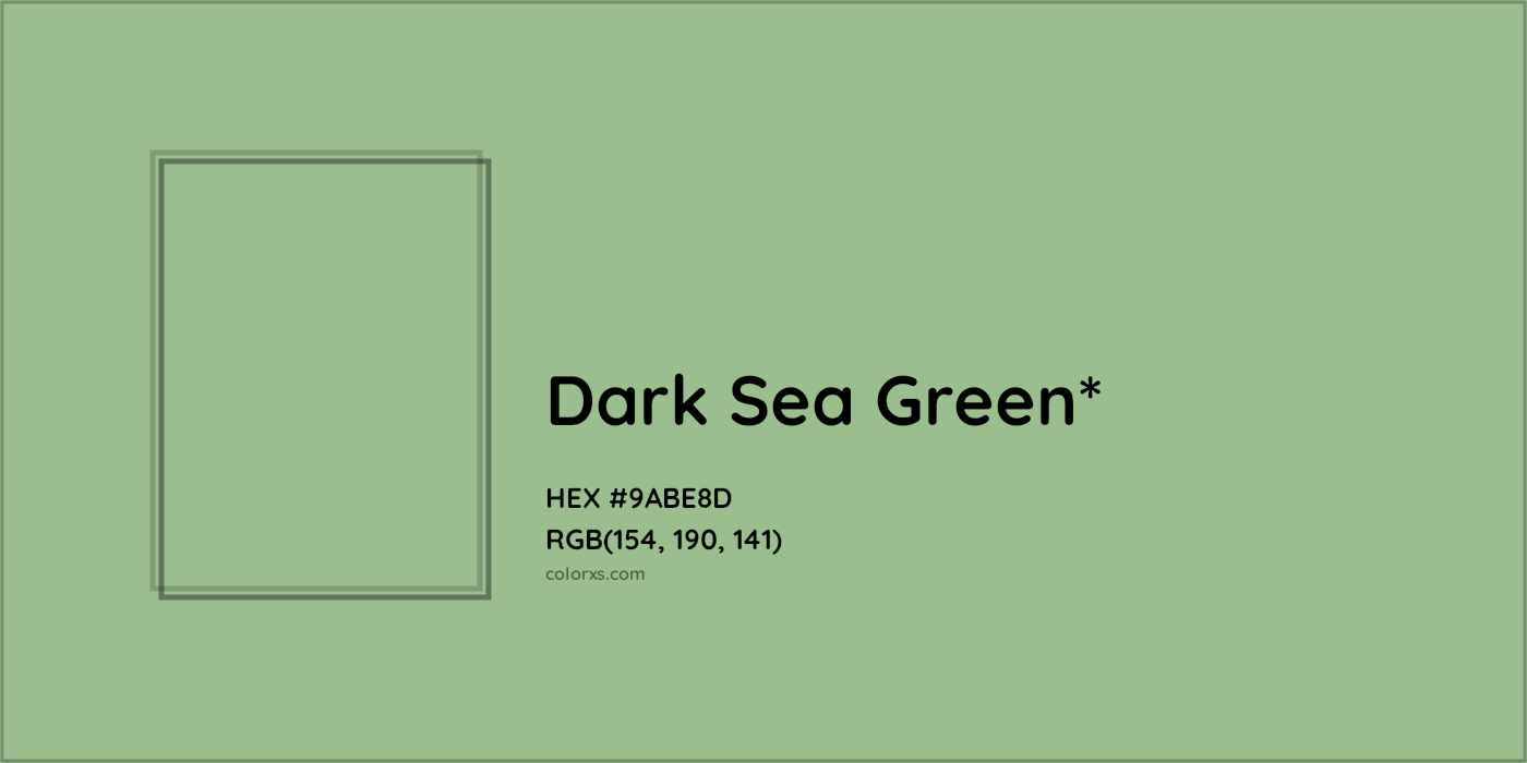 #9ABE8D hex color. RGB, RYB, CMYK, HSL, HSV codes and color conversions. Matching color names, palettes, paints.