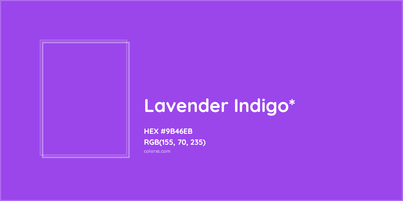 #9B46EB hex color. RGB, RYB, CMYK, HSL, HSV codes and color conversions. Matching color names, palettes, paints.