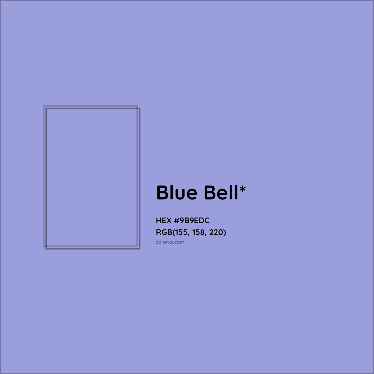 #9B9EDC hex color. RGB, RYB, CMYK, HSL, HSV codes and color conversions. Matching color names, palettes, paints.