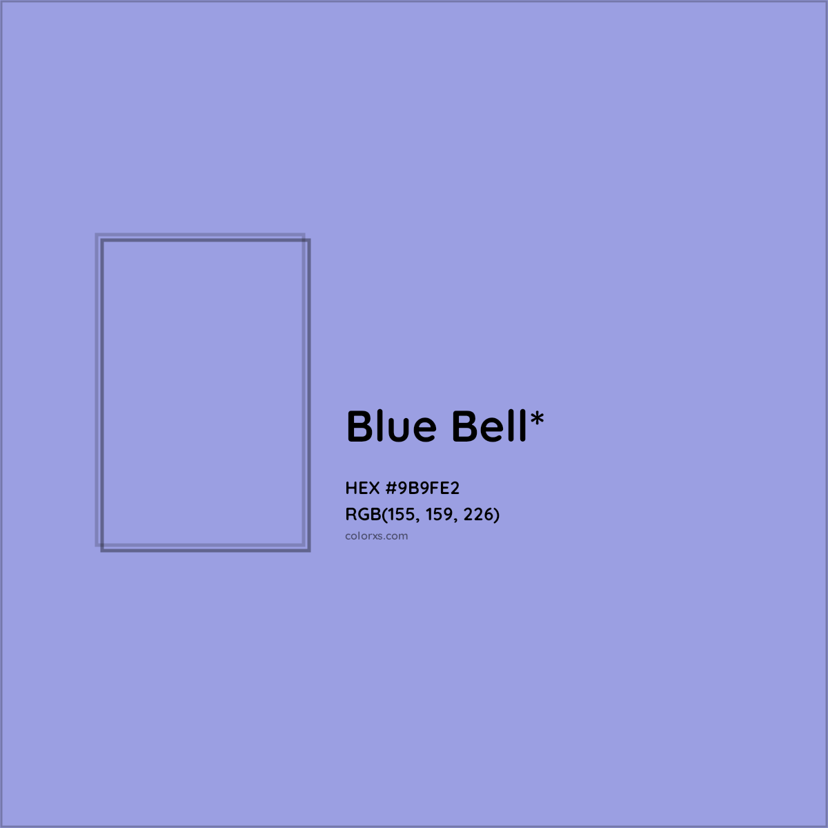 #9B9FE2 hex color. RGB, RYB, CMYK, HSL, HSV codes and color conversions. Matching color names, palettes, paints.