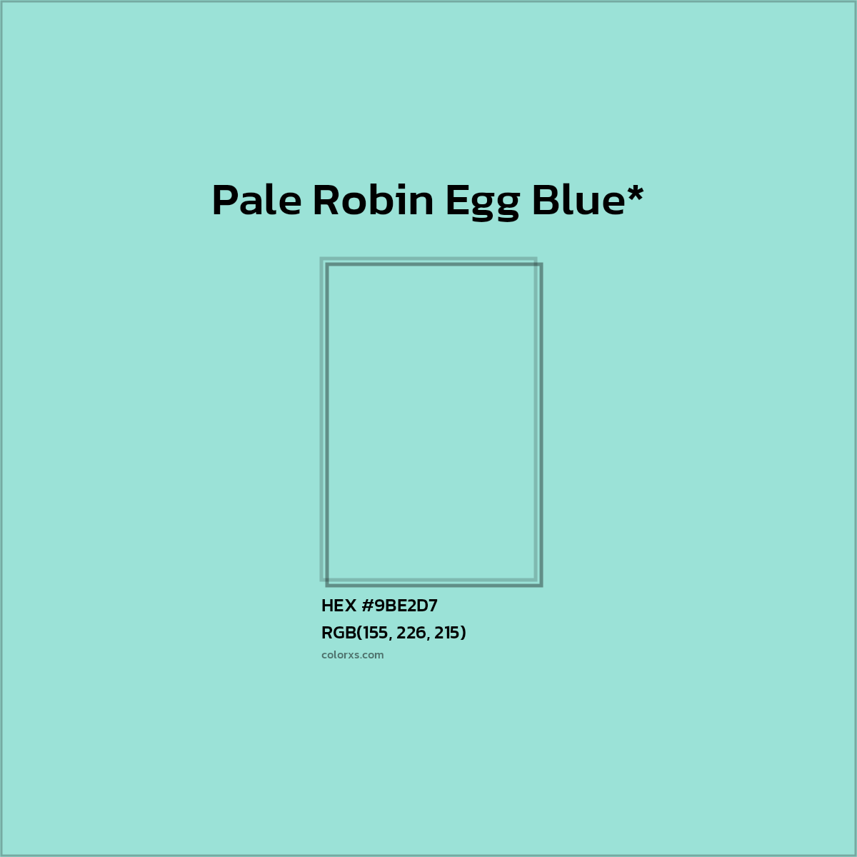 #9BE2D7 hex color. RGB, RYB, CMYK, HSL, HSV codes and color conversions. Matching color names, palettes, paints.